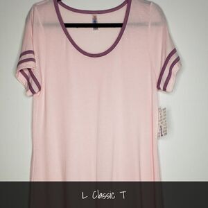 LuLaRoe Classic Tee Large Pink NEW